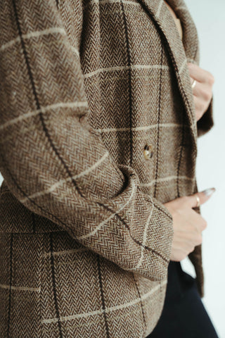 Wool Plaid Blazer
