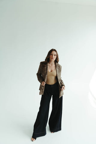 Wool Plaid Blazer