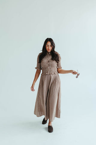 Ginger Button Up Top