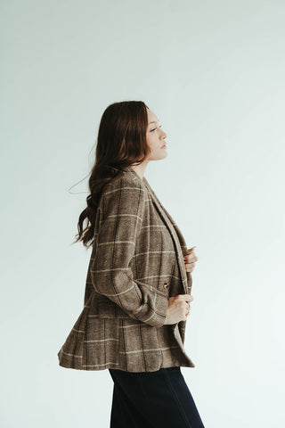 Wool Plaid Blazer