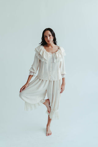 Seven Seas Lace Ruffle Blouse
