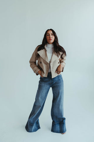 Habitual Cropped Trench Coat