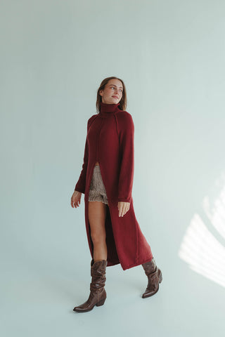 Plum Longline Sweater