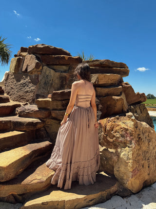 Matte Brown Maxi Dress
