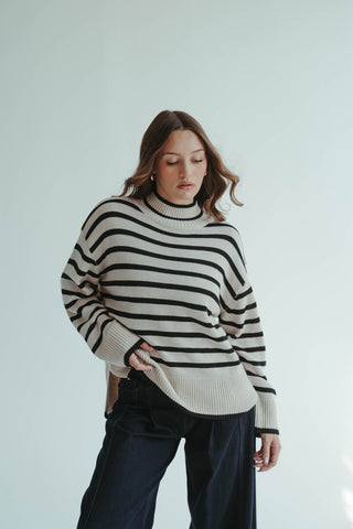 Stripped Knit Sweater