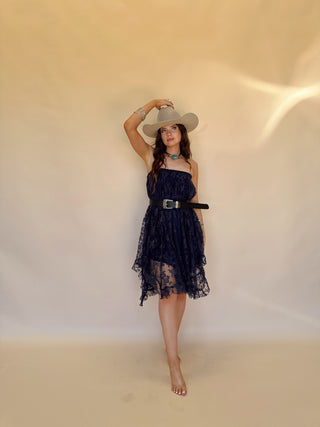 Midnight Lace Midi Skirt