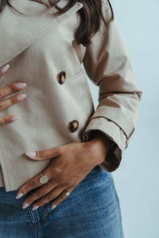 Habitual Cropped Trench Coat