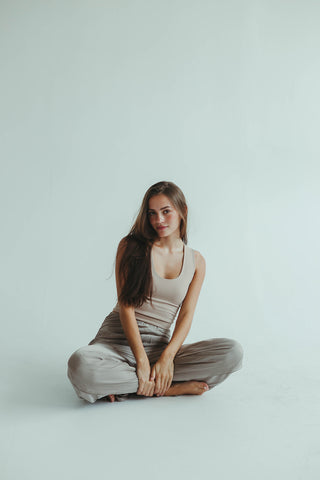 Taupe Scoop Tank