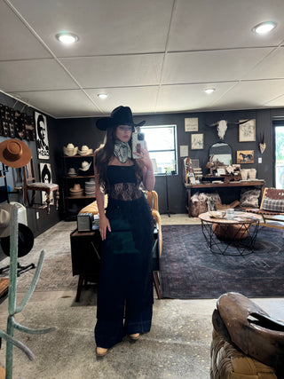 Black Lace Maxi Top