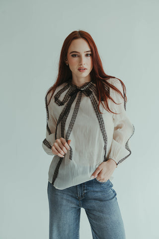Cascade Bow Blouse