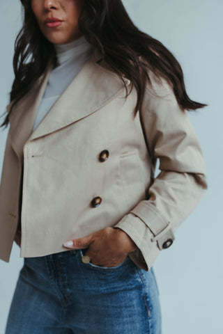 Habitual Cropped Trench Coat