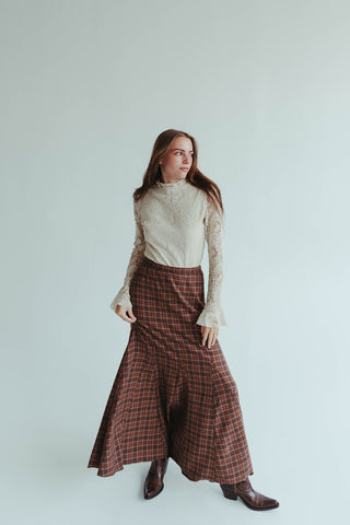 Farmers Plaid Maxi Skirt