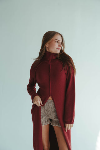 Plum Longline Sweater