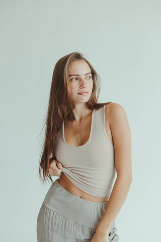Taupe Scoop Tank