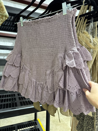 Lavender Mini Skirt Large