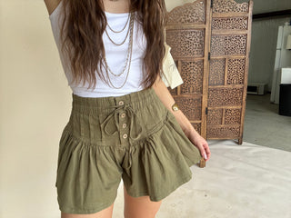Olive Shorts Twill