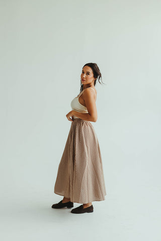 Ginger Gingham Midi Skirt