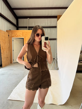 Espresso Denim Set