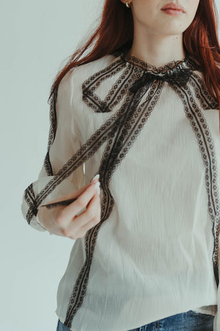 Cascade Bow Blouse