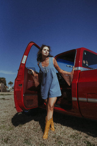 Denim Romper