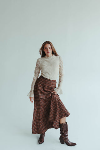 Farmers Plaid Maxi Skirt