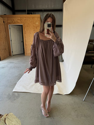 Lavender Lace Mini Dress
