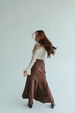 Farmers Plaid Maxi Skirt
