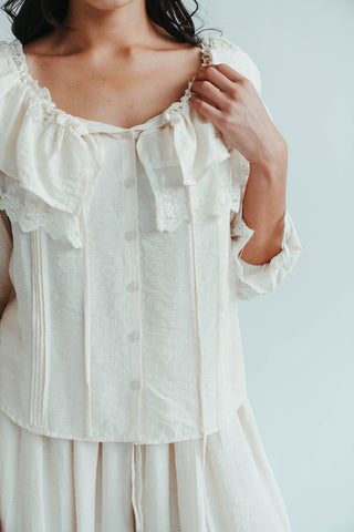 Seven Seas Lace Ruffle Blouse