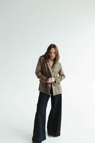 Wool Plaid Blazer