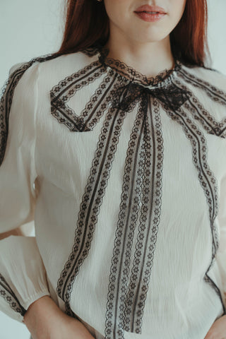 Cascade Bow Blouse