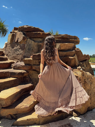 Matte Brown Maxi Dress