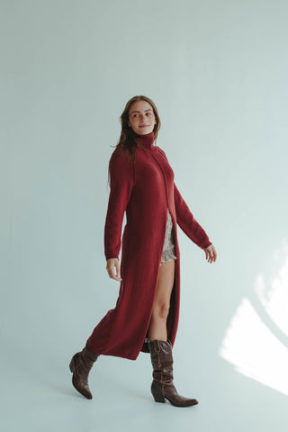 Plum Longline Sweater