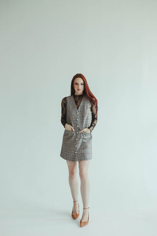 Plaid Button Down Dress