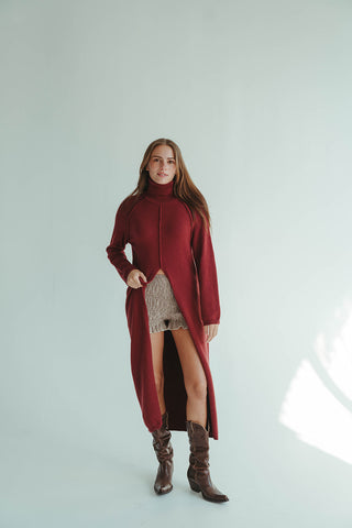 Plum Longline Sweater