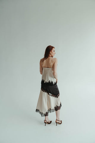 Vivienne Satin Midi Skirt