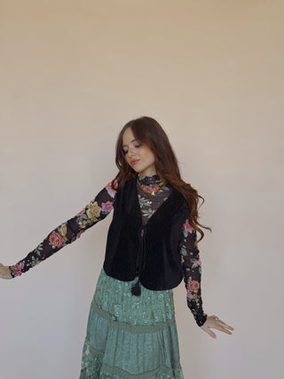Black Velvet Vest
