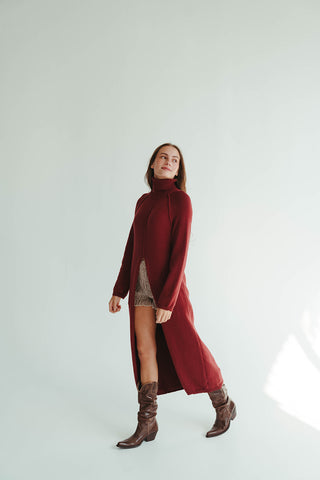 Plum Longline Sweater