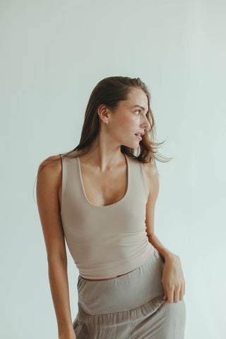 Taupe Scoop Tank