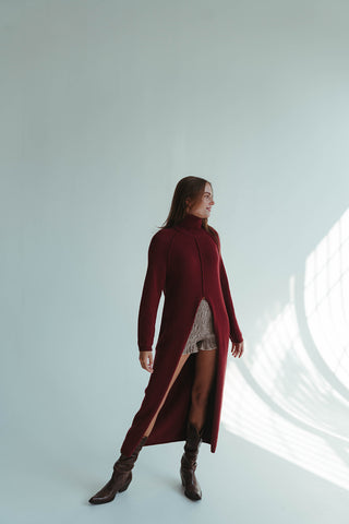 Plum Longline Sweater