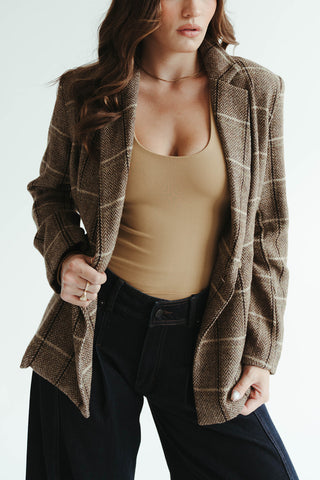 Wool Plaid Blazer