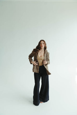 Wool Plaid Blazer