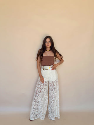 Cream Lace Flares