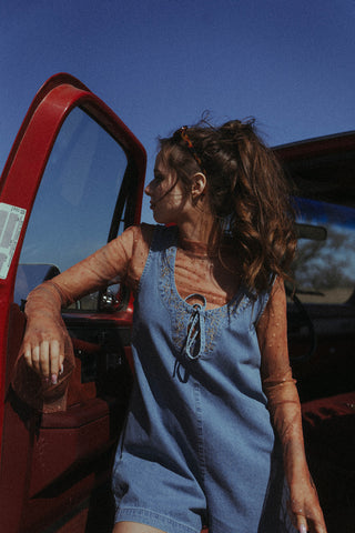 Denim Romper