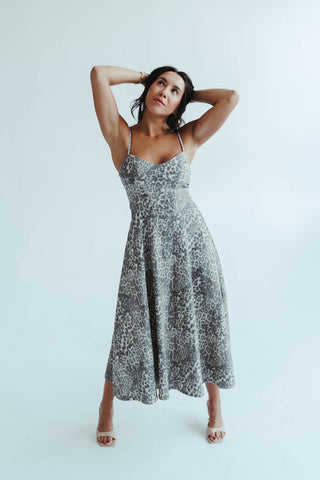Leopard Bustier Corset Midi