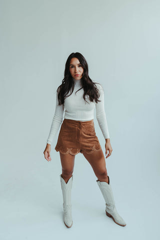 South Suede Short in Camel