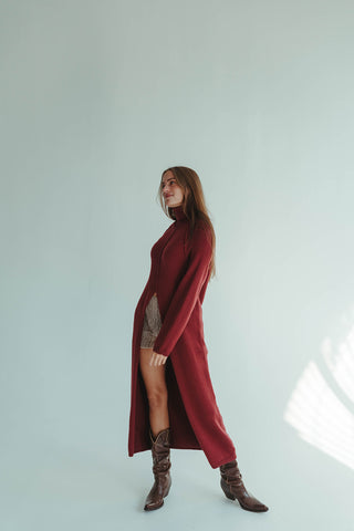 Plum Longline Sweater