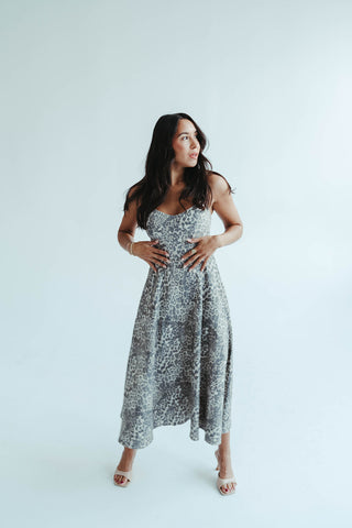 Leopard Bustier Corset Midi