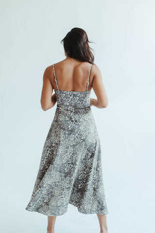 Leopard Bustier Corset Midi
