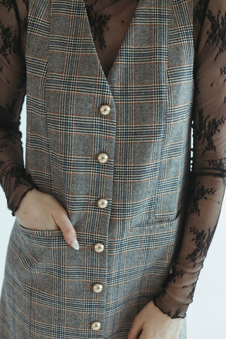 Plaid Button Down Dress