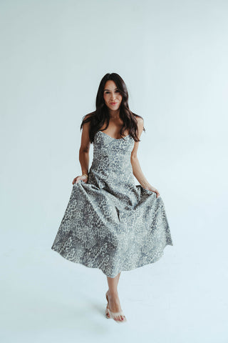 Leopard Bustier Corset Midi